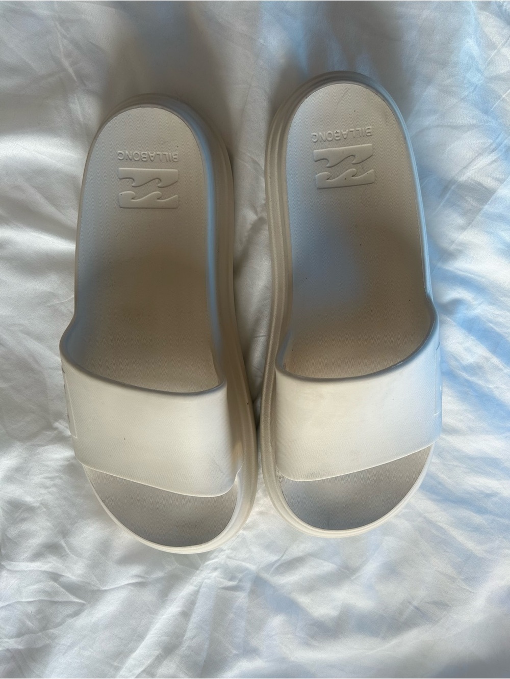Billabong Cream/White Slide Sandals
